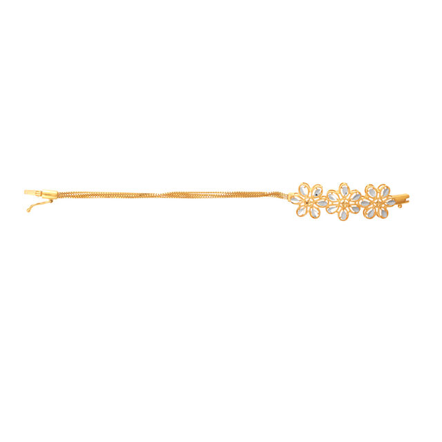 Elegant Floral Gold Bracelet