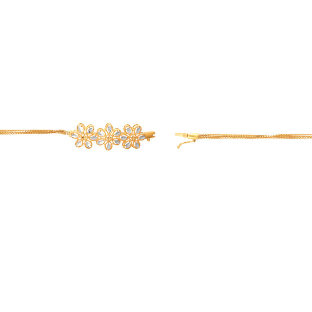 Elegant Floral Gold Bracelet