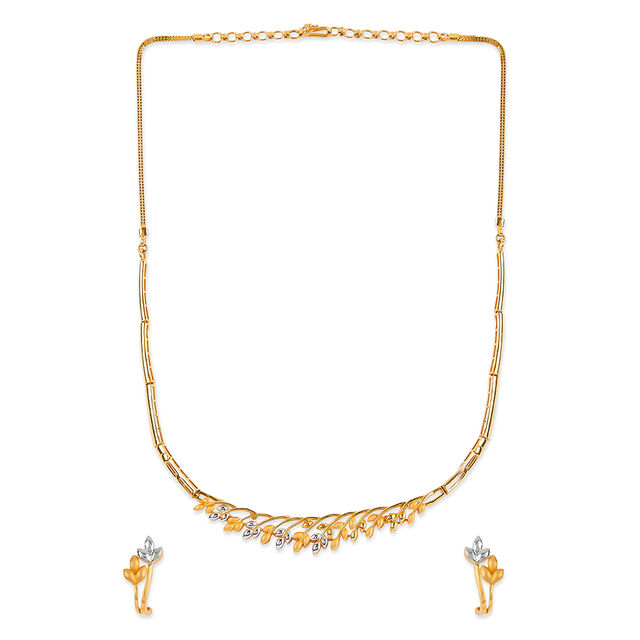 Tanishq 22KT Gold Necklace Set for Women 