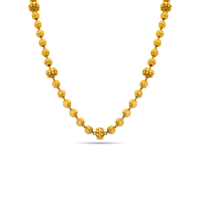 Bold Beaded Gold Necklace