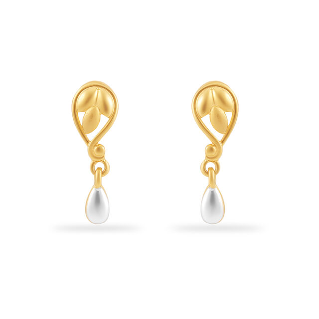 Teardrop Elegance Gold Earrings 
