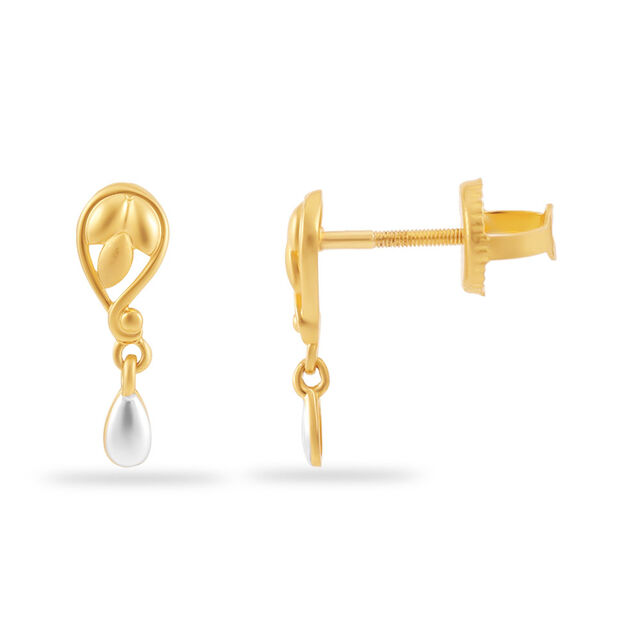 Teardrop Elegance Gold Earrings 2