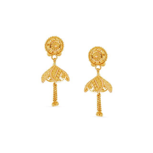 Tanishq 22KT Gold Earrings for Women 