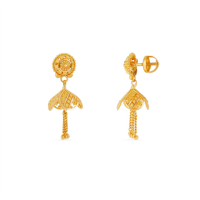 Tanishq 22KT Gold Earrings for Women 3