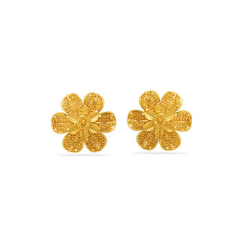 Antique Gold Floral Studs