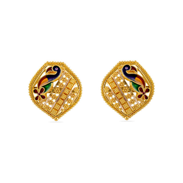 Tanishq 22KT Gold Earrings for Women 