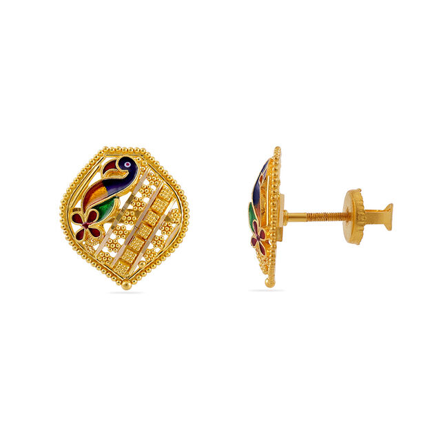 Tanishq 22KT Gold Earrings for Women 2