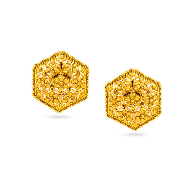 Tanishq 22KT Gold Earrings for Women 