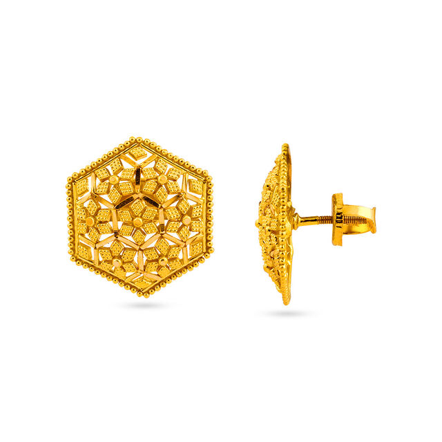 Tanishq 22KT Gold Earrings for Women 2