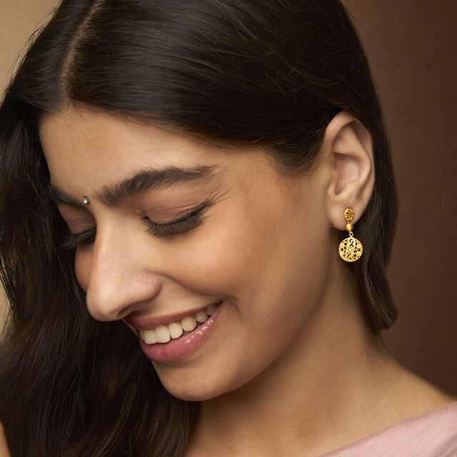 Gold Filigree Orb Earrings
