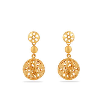 Gold Filigree Orb Earrings