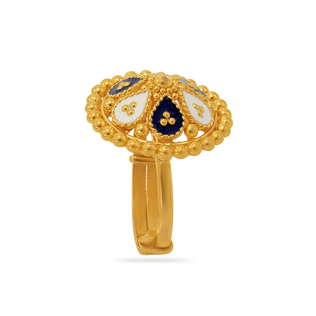 Antique Gold Floral Ring 4