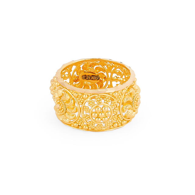 Tanishq 22KT Gold Finger Ring for Women 
