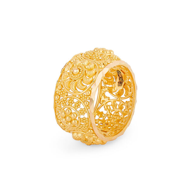 Tanishq 22KT Gold Finger Ring for Women 2