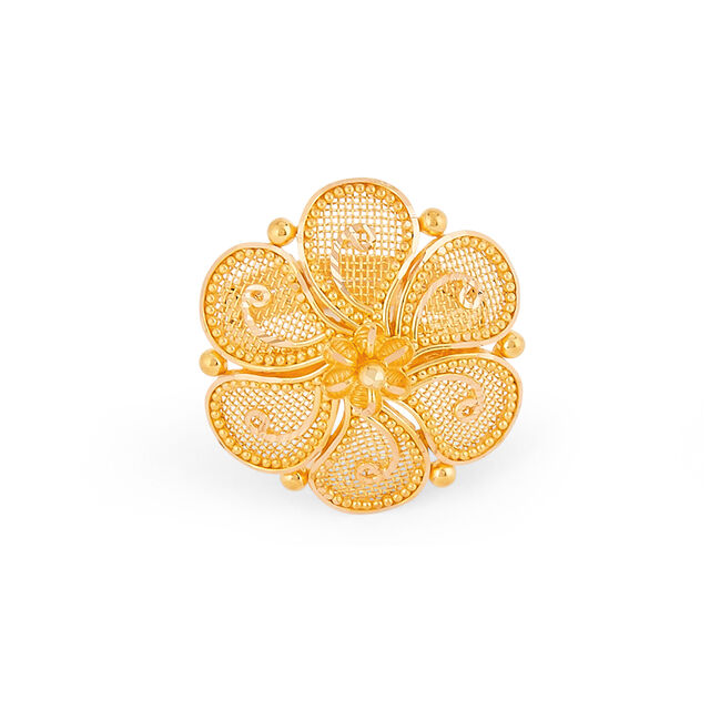 Tanishq 22KT Gold Finger Ring for Women 