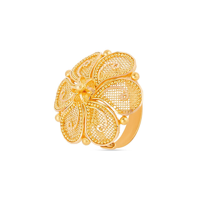Tanishq 22KT Gold Finger Ring for Women 2