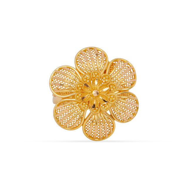 Tanishq 22KT Gold Finger Ring for Women 