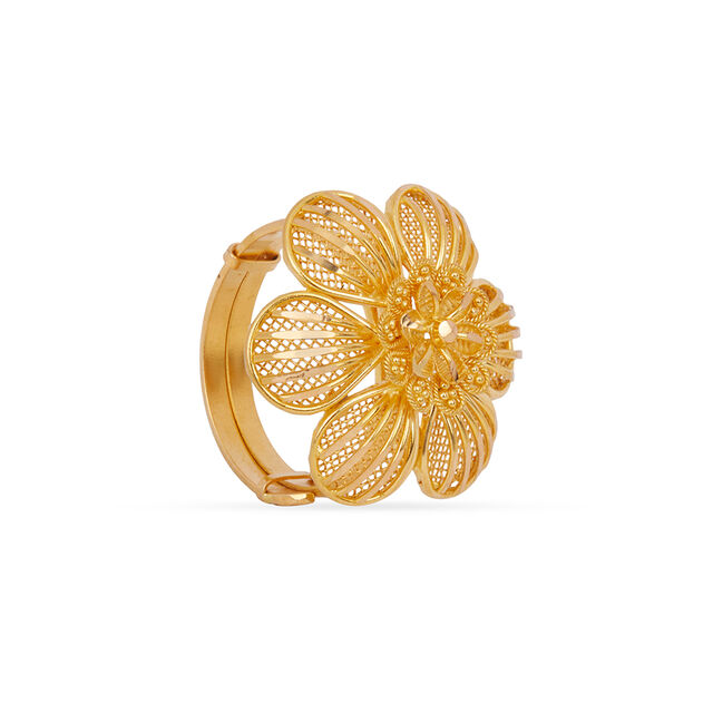 Tanishq 22KT Gold Finger Ring for Women 2