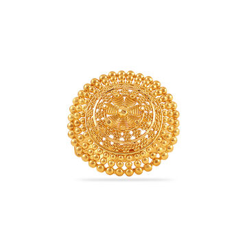 Floral Elegance Gold Ring
