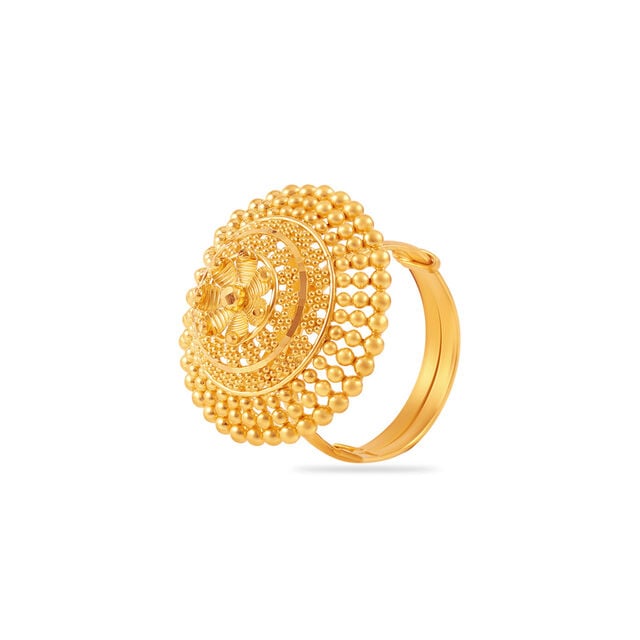 Floral Elegance Gold Ring 2