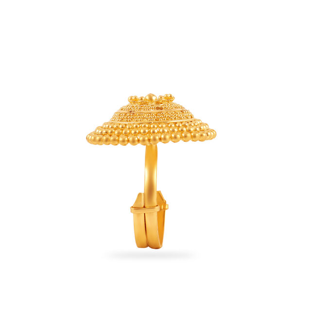 Floral Elegance Gold Ring 3