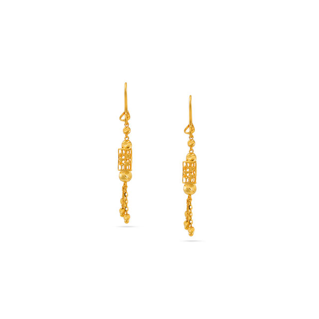 Elegant Gold Dangle Earrings 