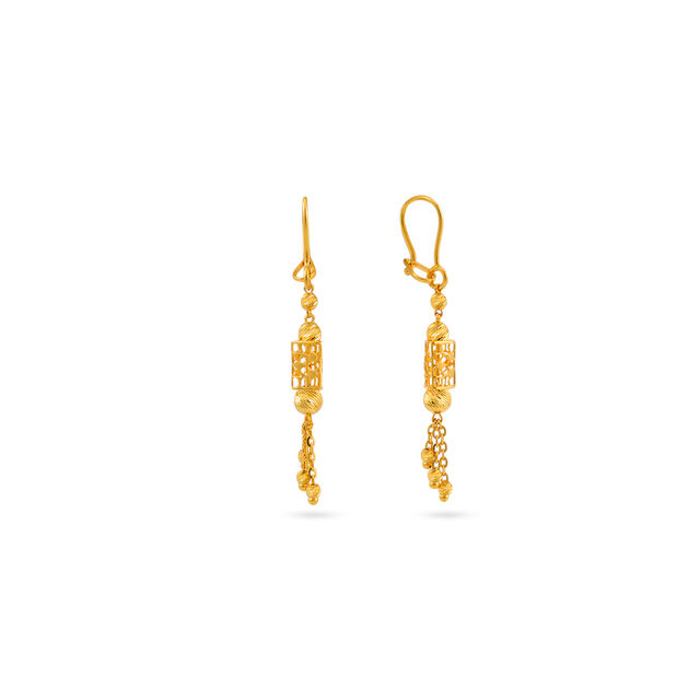Elegant Gold Dangle Earrings 2