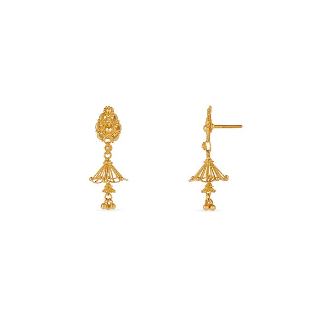 Tanishq 22KT Gold Earrings for Women 3