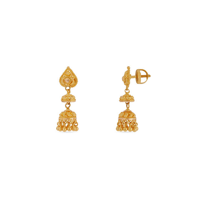 Tanishq 22KT Gold Earrings for Women 2