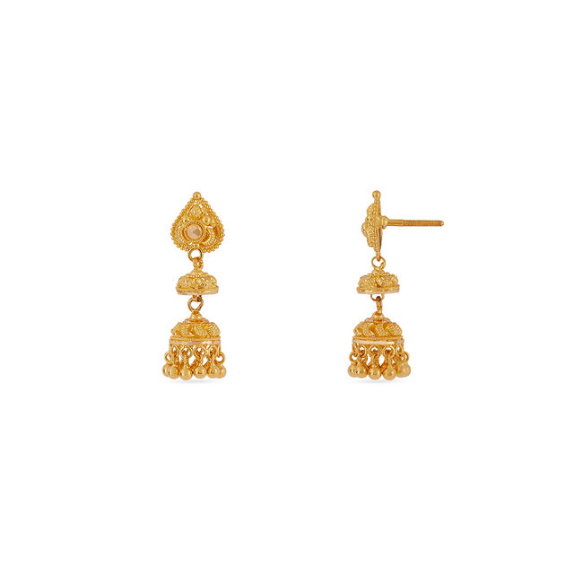 Tanishq 22KT Gold Earrings for Women 3