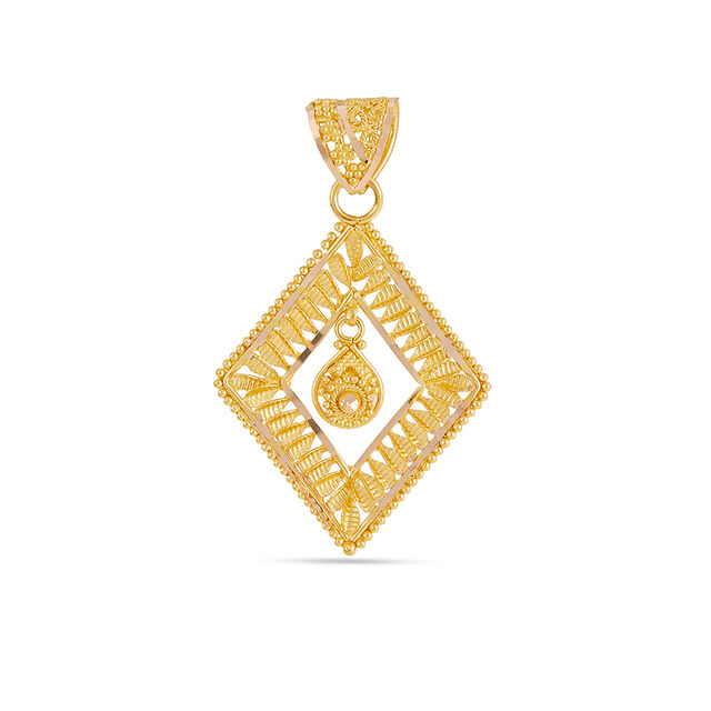 Tanishq 22KT Gold Pendant for Women 