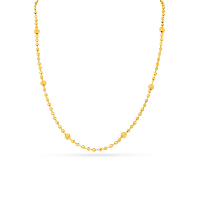 Resplendent Beaded Gold Chain