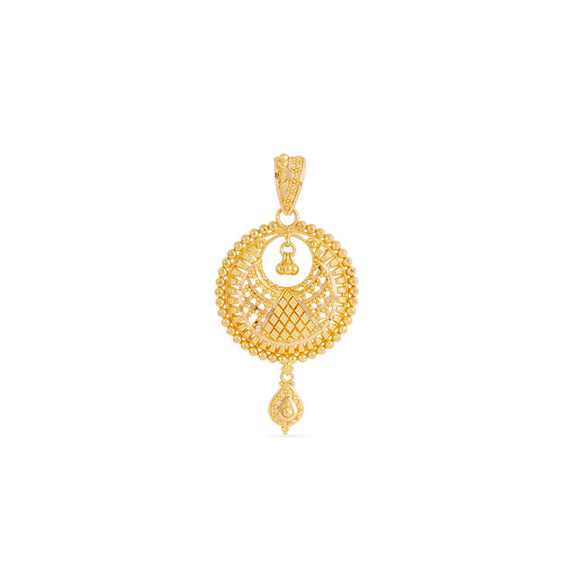 Tanishq 22KT Gold Pendant for Women 