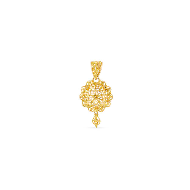 Tanishq 22KT Gold Pendant for Women 