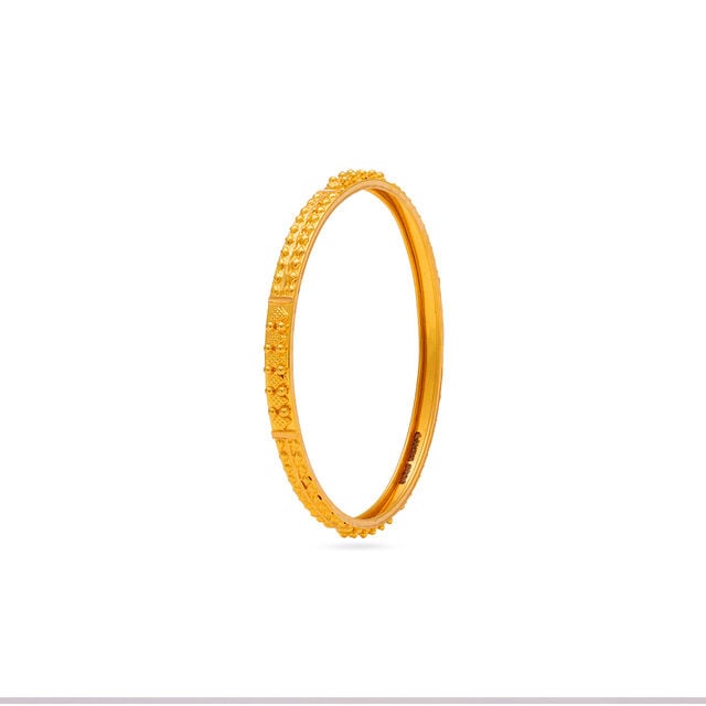 Elegant Geometric Gold Bangle 2