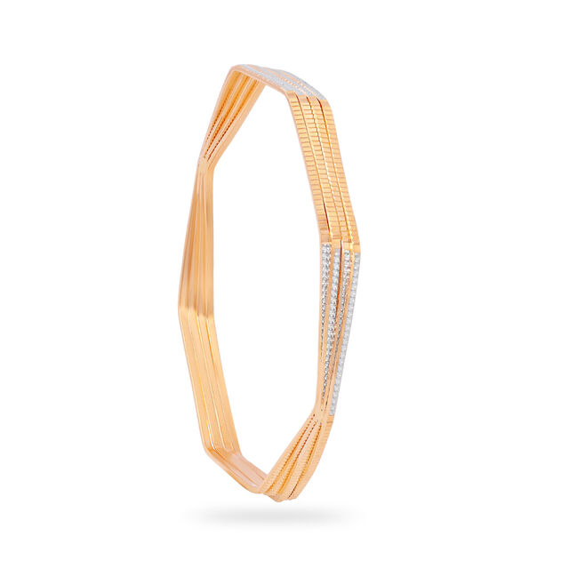 Hexagon Studded Designer Bangle