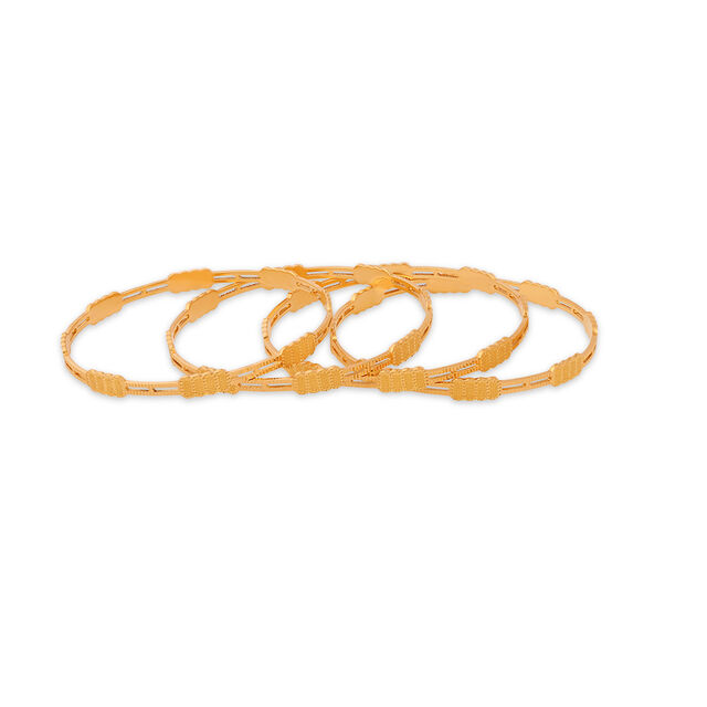 Delicate Gold Bangle Set