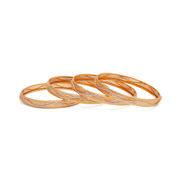 Waves of Elegance Gold Bangle