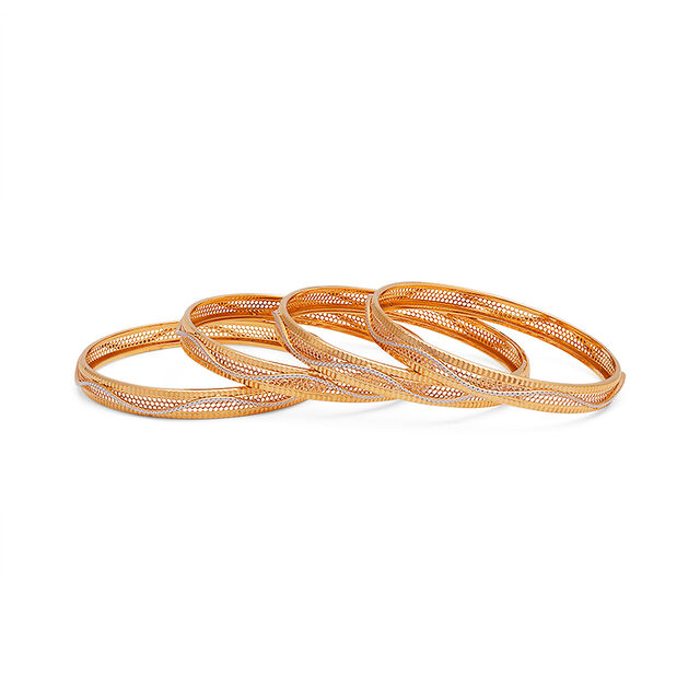 Waves of Elegance Gold Bangle 