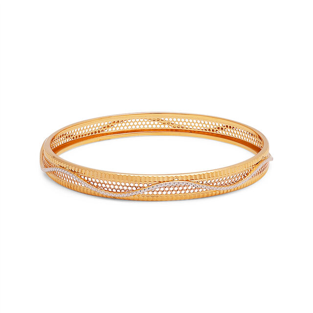 Waves of Elegance Gold Bangle 2