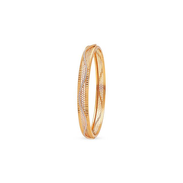 Waves of Elegance Gold Bangle 3