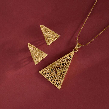 Delicate Halo Earrings and Pendant set