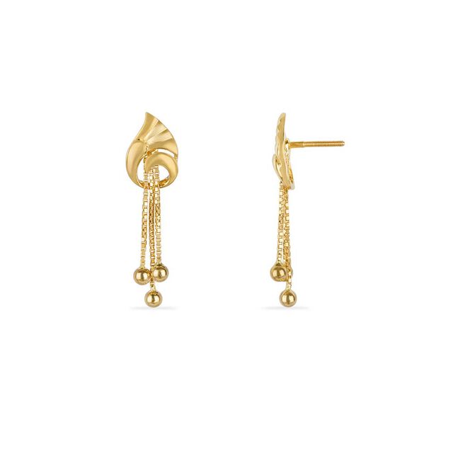 Tanishq 22KT Gold Drop Earring for Women 3