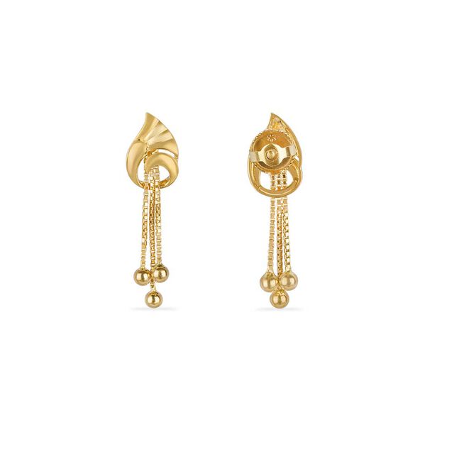 Tanishq 22KT Gold Drop Earring for Women 4