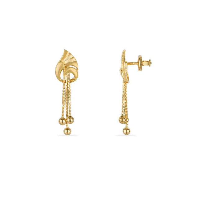 Tanishq 22KT Gold Drop Earring for Women 5