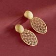 Intricate Gold Filigree Earrings 