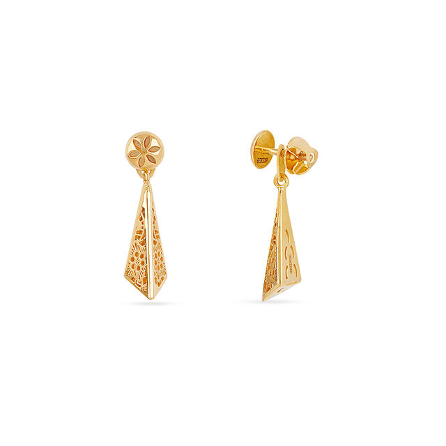 Tanishq 22KT  Gold Earrings  for Women 4