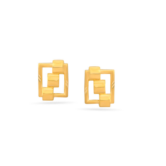 Seraphic Gold Stud Earrings