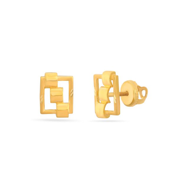 Seraphic Gold Stud Earrings