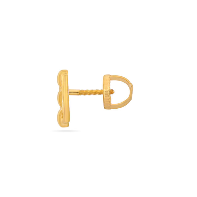 Seraphic Gold Stud Earrings